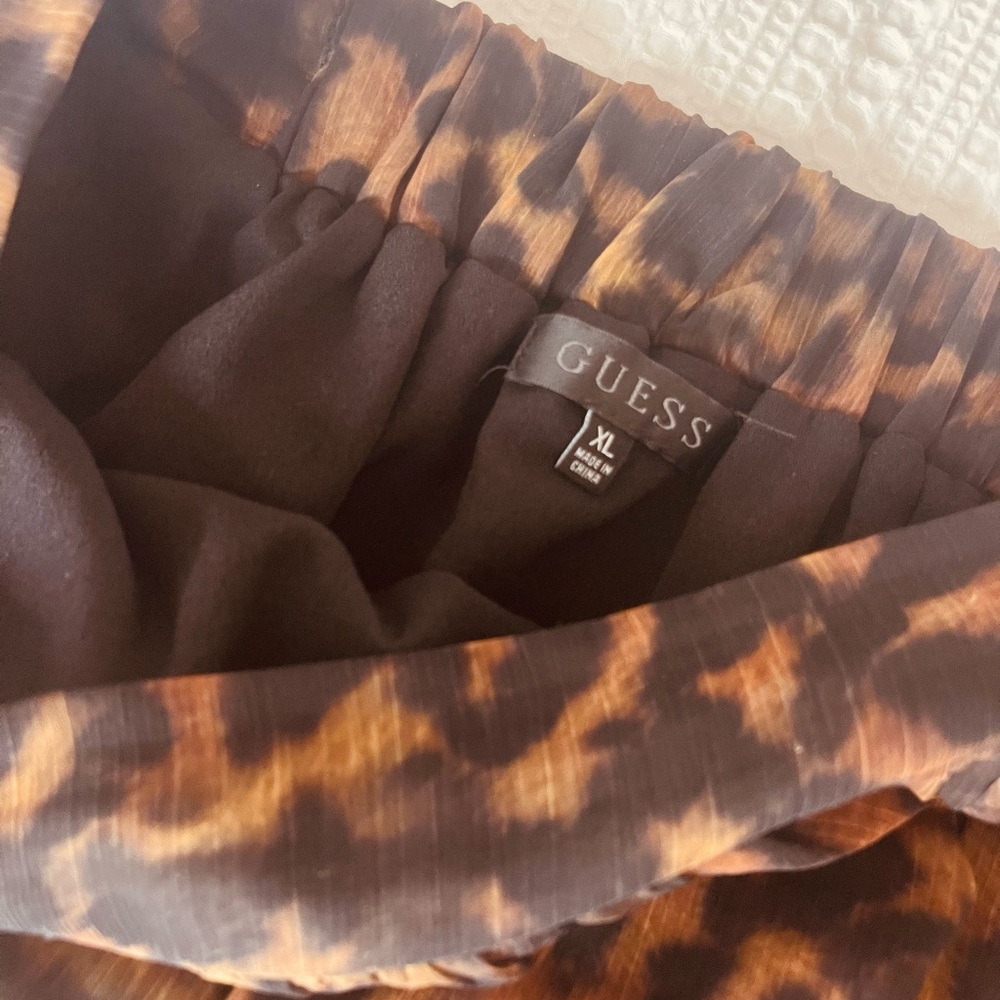 Guess Leopard Print Tiered Skirt - Picture 6 of 7